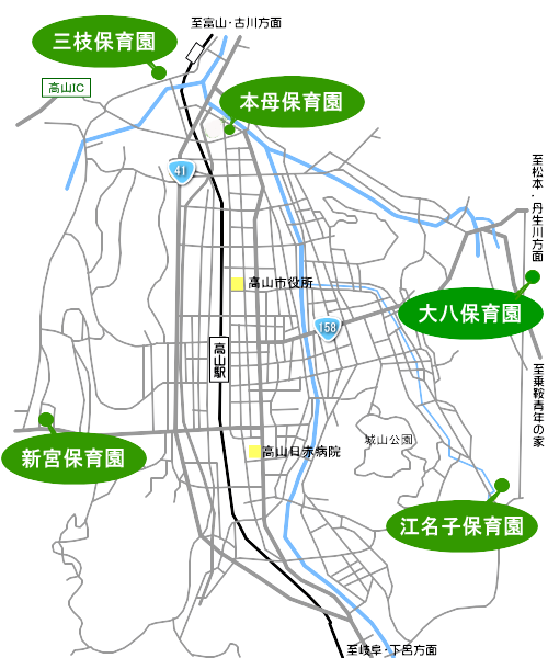 保育園所在地マップ